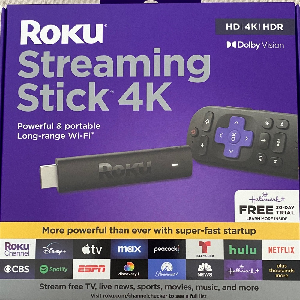 Roku Streaming Stick 4K - Black and Purple